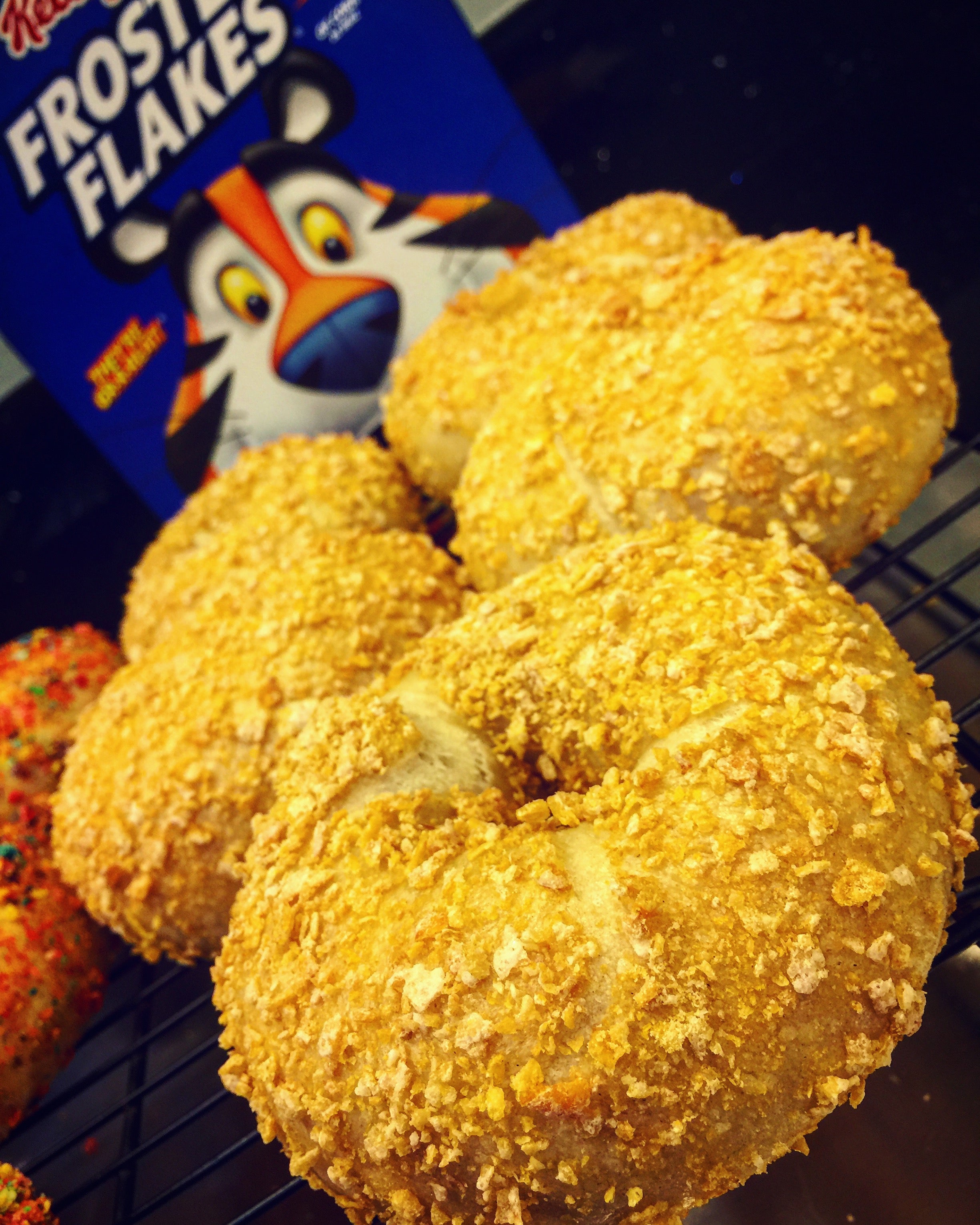 Frosted Flakes Bagels Blue Bagel Co.